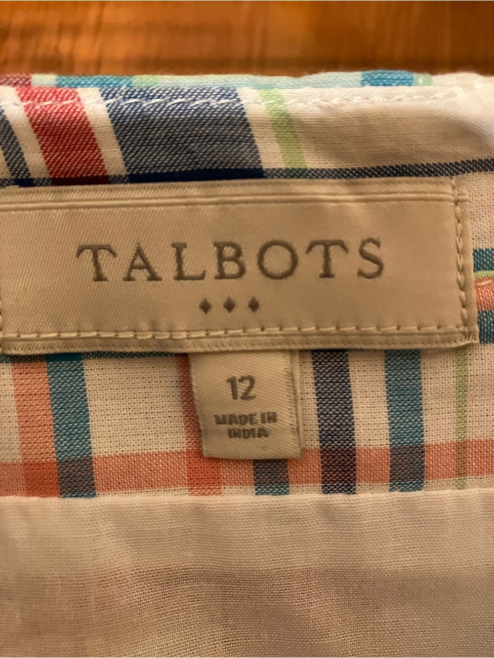 Talbots Multi-Color Plaid Patchwork Mini Skirt - Picture 2 of 3